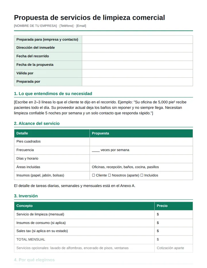 Vista previa: Propuesta comercial