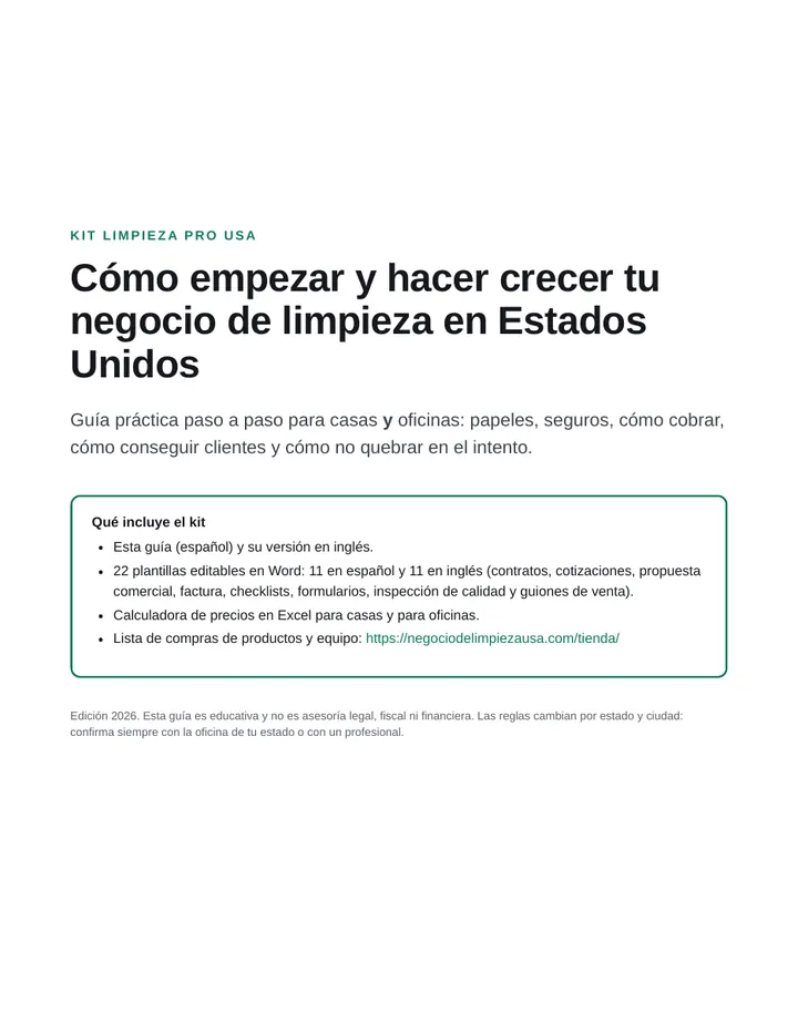 Portada de la guía en español